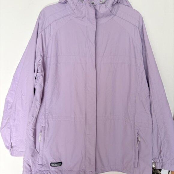 NEW WOMEN COLUMBIA SPORTSWEAR LAVENDER LINED ZIP HOODED JACKET.  SZ. 1X - Picture 1 of 3